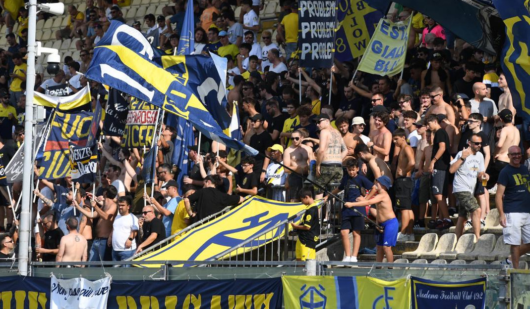 trasferta tifosi modenesi Napoli coppa Italia